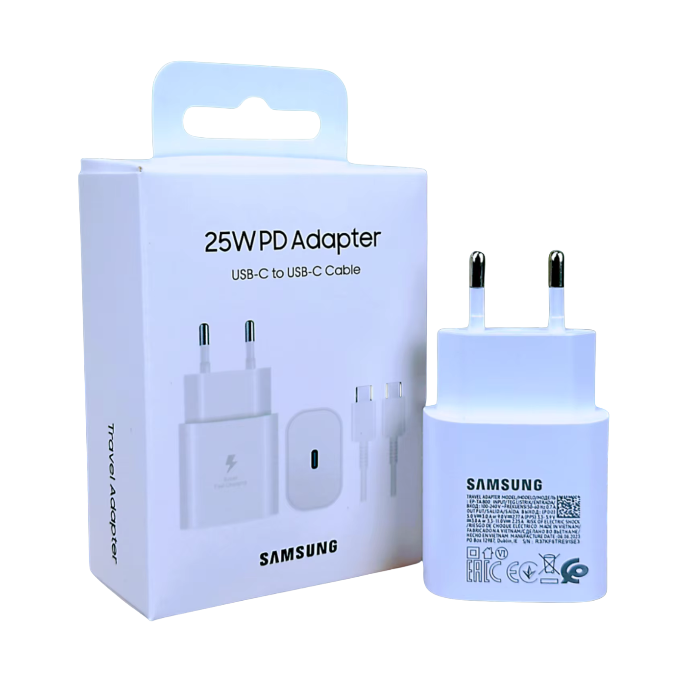 Kit Adaptador de Carregamento Rápido de 25 W da Samsung