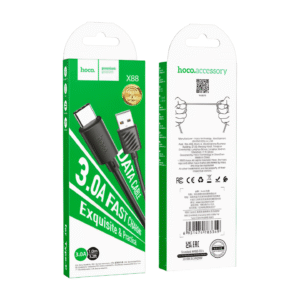 Hoco X88 Fast Usb To Lightning Charging Cable 3.0A 1M Black